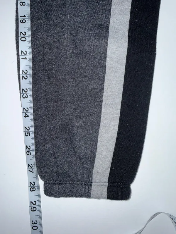 PINK Victoria’s Secret Lace-Up Jogger Sweatpants Dark Gray Logo Fleece - Image 11