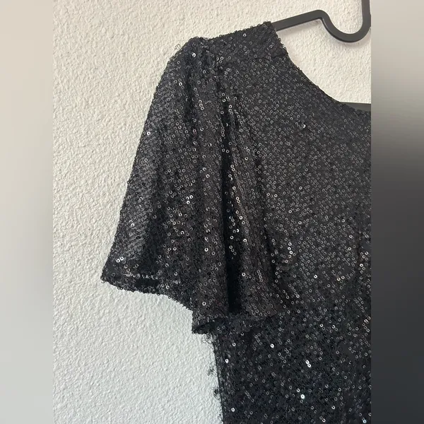 ASTR the label Sequin Flutter Sleeve Mini Dress DAMAGED! Sz M - Image 13