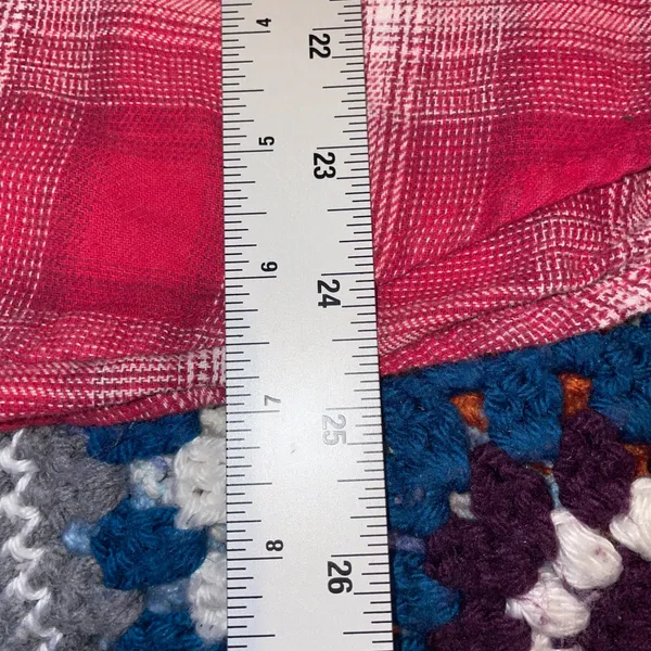 Wild Fable Women Red Plaid Flannel Shirt Button Up Long Sleeve Western Shacket M - Image 7