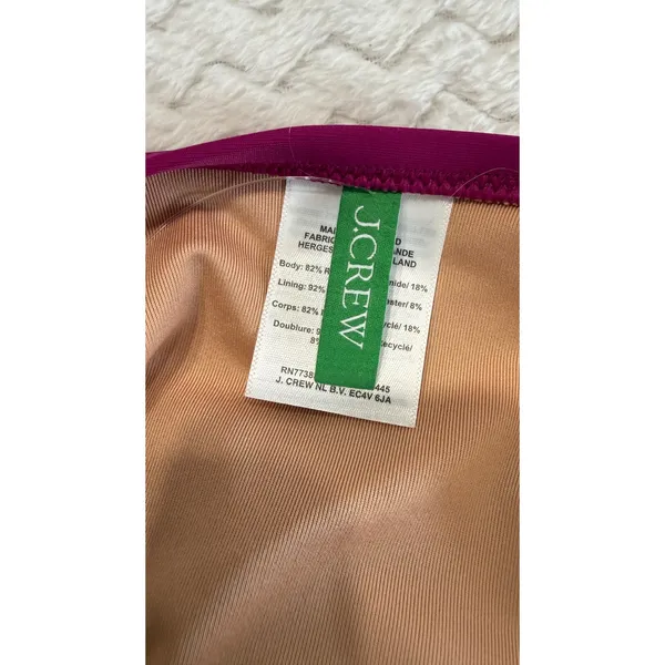 J.Crew Underwire One Piece Swimsuit Magenta Purple BX217 Size 6 NWT - Image 5