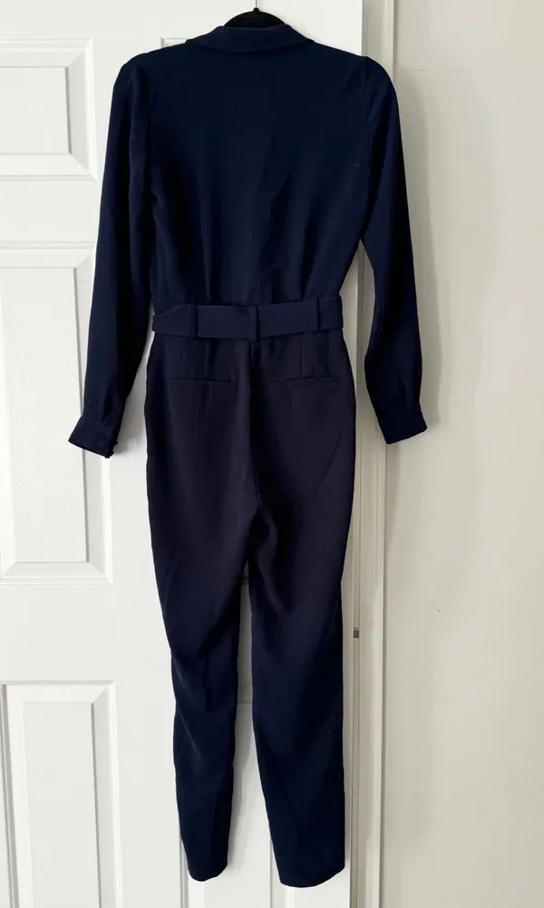 Sézane Heaven Long Sleeve Navy Jumpsuit, Size 34/US 2 - Image 11