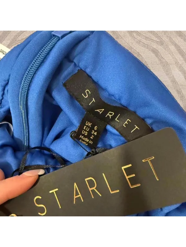 Starlet Embellished Cutout Mini Dress Blue NWT Size US 2 - Image 5