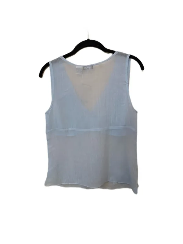 Y2K Vintage Rampage Sheer Light Blue Beaded Tank Top - Image 3