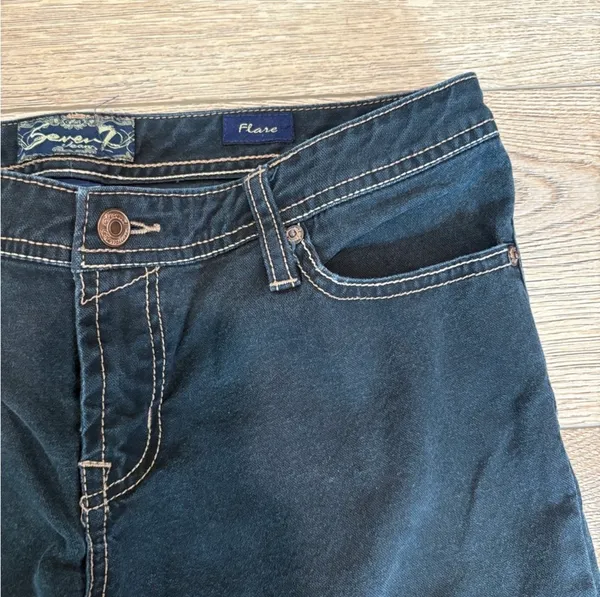 Seven7 Blue Flare Jeans - Image 3