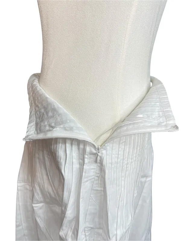 Motel Rocks Asada Pleated Waist Midi Skirt In Poplin White Size Medium NWT - Image 8