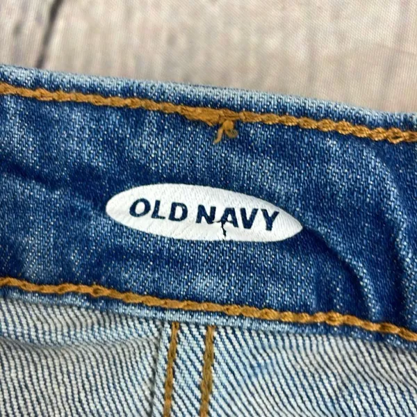 Old Navy Blue Mini Casual Denim Jean distressed skirt size 16 - Image 10
