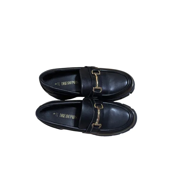 Dream Paris Womens Chunky Platform Loafers Size 6 Black Horsebit Lug Sole Goth - Image 3