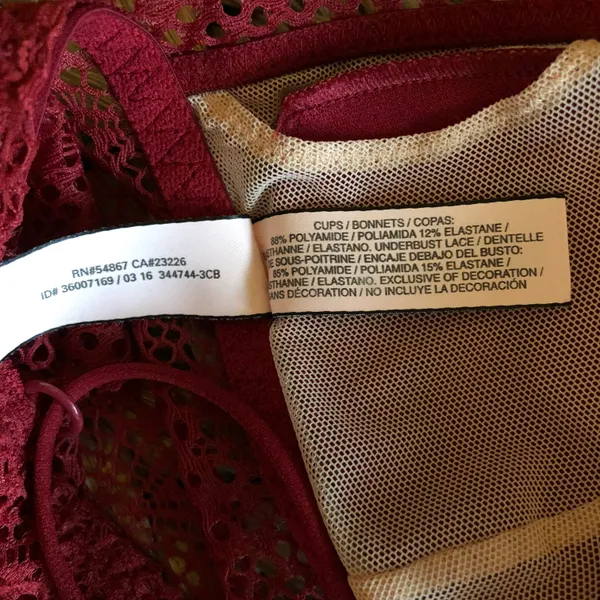 Victoria’s Secret Wine Red Lace Padded Bralette - Image 6