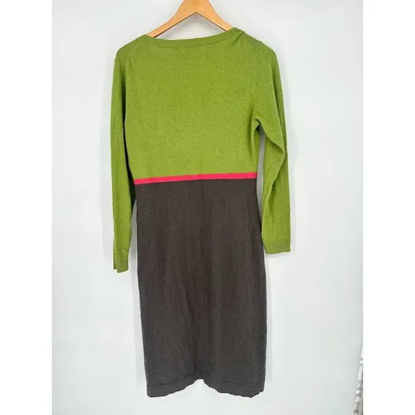 Boden Colorblock Midi Sweater Dress Angora Cashmere Blend 12 Long 12‎ L Colorful - Image 4
