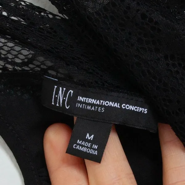 INC International Concepts Lace Babydoll Slip Dress Size M Black‎ Intimate Sexy - Image 4