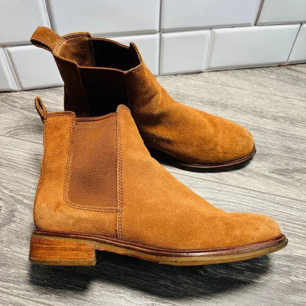 Clarks Clarksdale Arlo Dark Tan Suede Boots for Women Brown Ankle Booties 7M‎ - Image 3