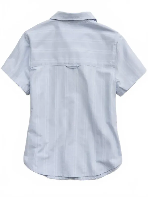 AE OFFLINE By Aerie Oxford Slim Short Sleeve Button Up Shirt American Eagle NWT - Image 4