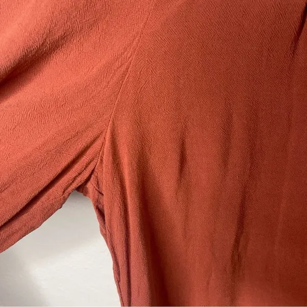 Fashion On Earth Small Boho Burnt Orange Cropped Wide Leg Pants - Image 7