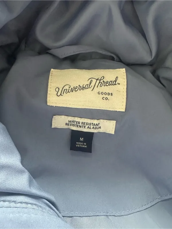 Universal Threads Light Blue Hooded Puffer Coat - Image 5