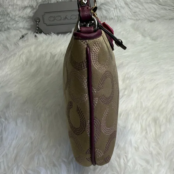 COACH y2k Purple Ashely Signature Canvas Wristlet Mini Purse - Image 6