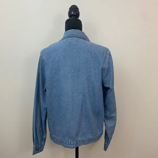 Agapo Vintage Women's S Blue Denim Embroidered Southwestern Button Front Jacket - Image 2