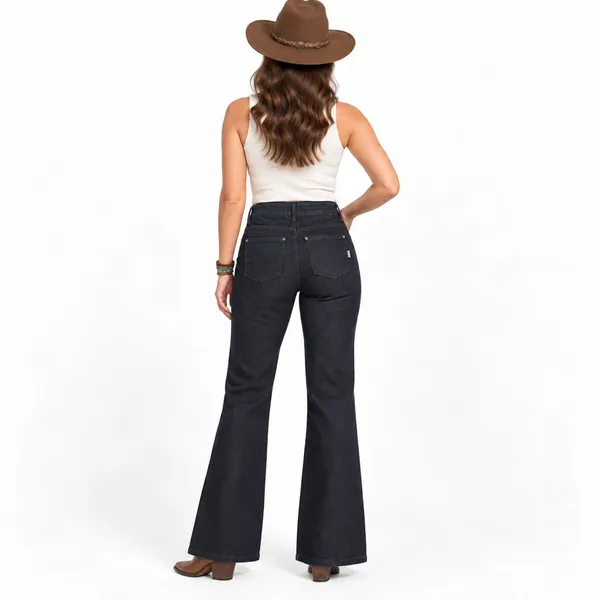 Patagonia Womens Bootcut Jeans Size 25 Dark Wash Blue Western Coastal Cowgirl - Image 2