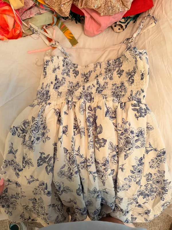 June and Hudson Blue floral dress - Image 2