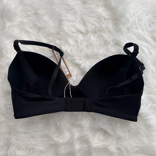 Skims Wireless Form Maternity T-Shirt Demi Nursing Bra Onyx Size 32D - Image 5
