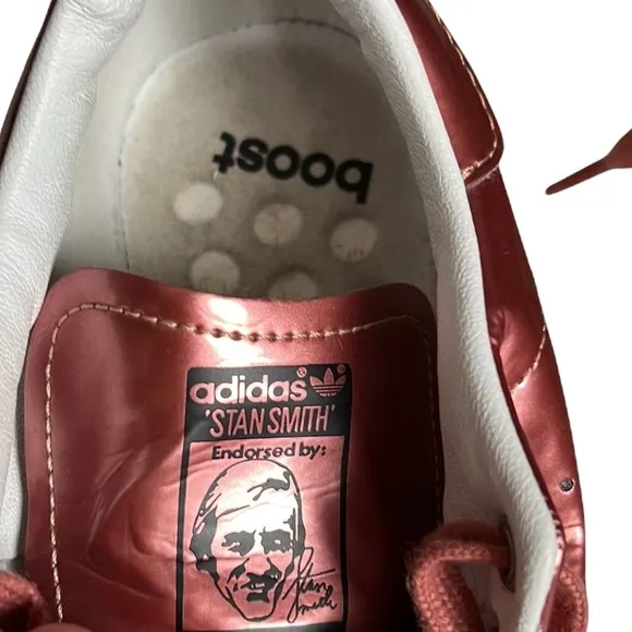 Adidas Stan Smith Metallic Copper Shiny Sneakers‎ Size 6 - Image 10