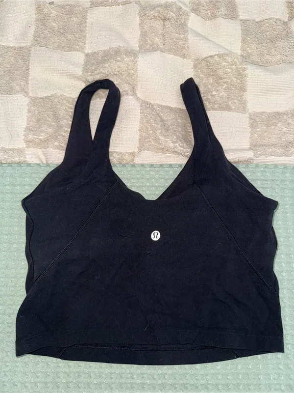Lululemon Align Tank Top Black Size 8 Yoga Bralette Nulu Workout Top - Image 3