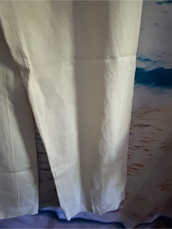 Polo By Ralph Lauren Classic Women’s Cream Straight-Leg Hemp Pants SZ 6 NWT - Image 4