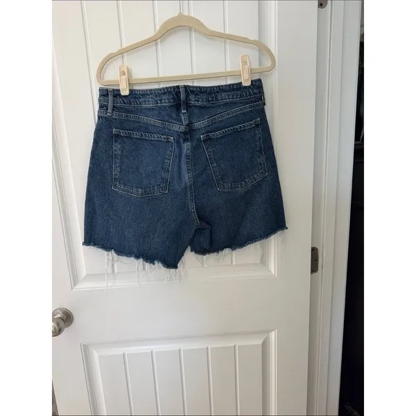 Old Navy Dark Blue Raw Hem Denim Shorts - Image 2