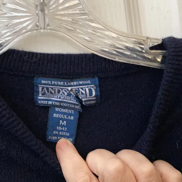 FINAL MARKDOWN Ladies’ Lands’ End Pure Lambswool Sweater (M) - Image 3