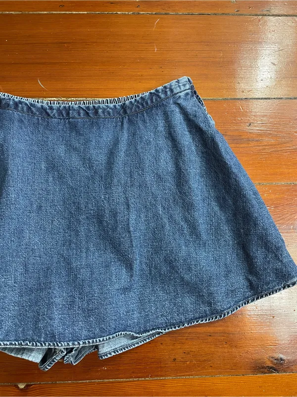 FREE PEOPLE Paradise Found Denim Skort in Mid Indigo Sz S 💛🎀 - Image 7