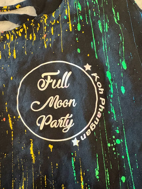 Full Moon Boho Summer Top Medium New no Tags Black - Image 2