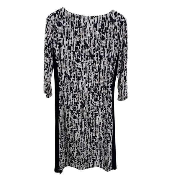 Lauren Ralph Lauren Abstract Print Ruched Sheath Dress Size 14 Workwear Career‎ - Image 5
