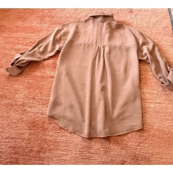 Be cool S/M 100% Tencel Utility Shirt Jacket Snap Buttons - Image 9