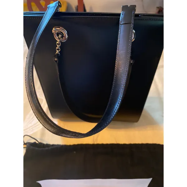 Cartier Leather Shoulder Tote Bag Panthere Cartier Black Medium Women - Image 4