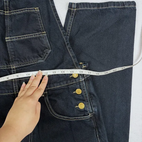 Free People We The Free Ziggy Denim Overalls Women's S Navy Straight Leg Relaxed - Image 5