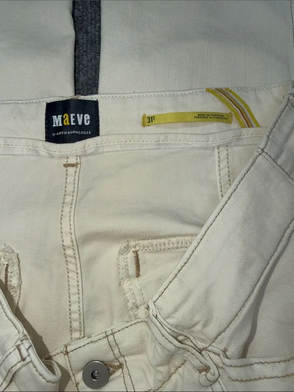 Anthropologie Maeve By Delaney Clean-Seamed High-Rise Wide-Leg Jeans size 31T - Image 8
