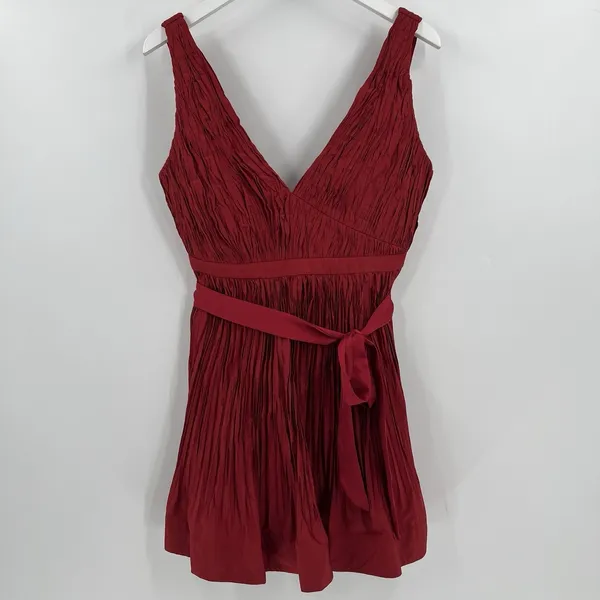 Alexis Size Large Marilou Crinkle Burgundy Red Mini Dress‎ NWT (Broken Zipper) - Image 3