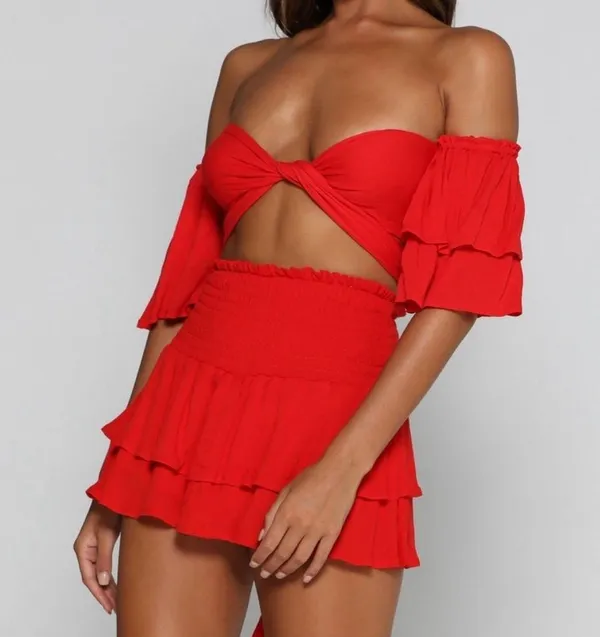 Meshki red skort size small - Image 4