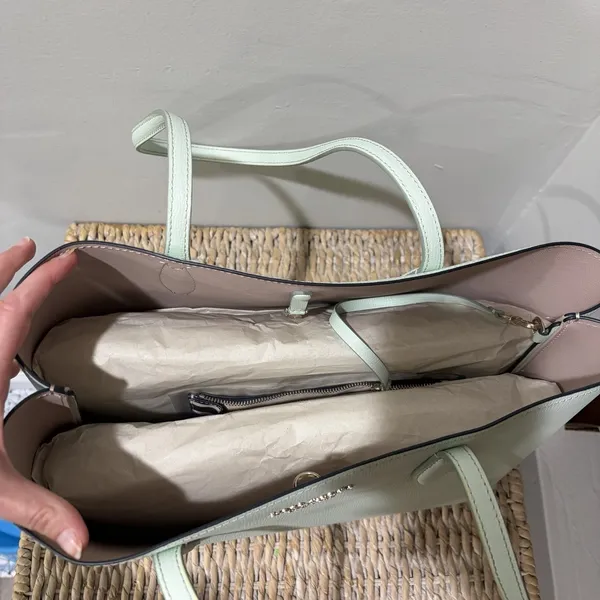 Kate Spade All Day Large Tote Bag Purse Handbag & Wristlet Pouch Mint‎ Green NEW - Image 6