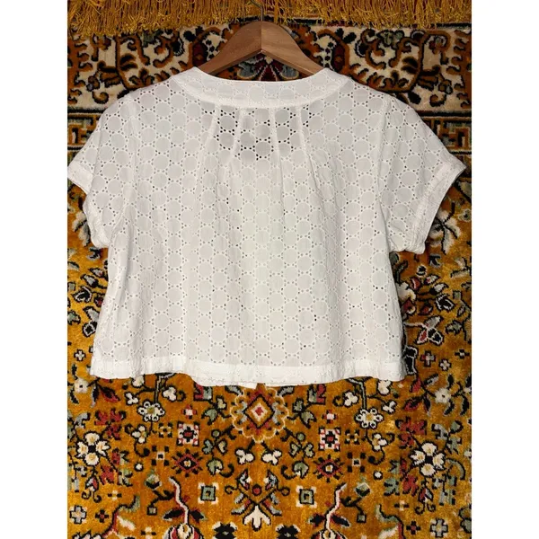 NWT Deadstock Limited Too Baby Doll White Eyelet Lace Crop Top sz 20 - Image 5