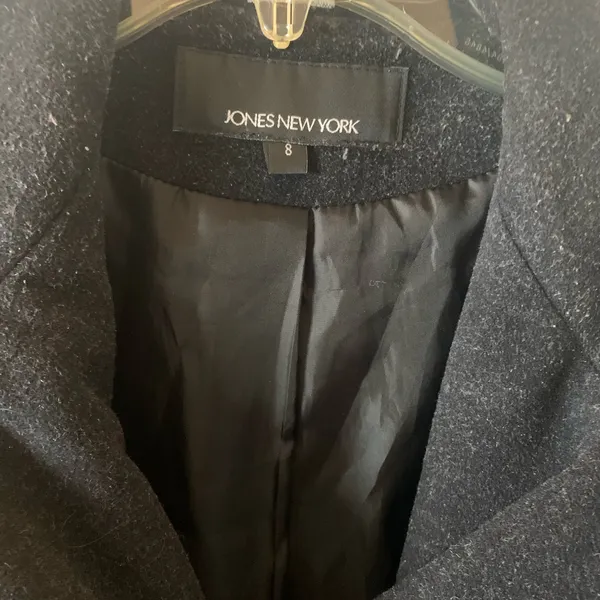Jones New York Dark Gray/Charcoal Pea Coat - Image 4