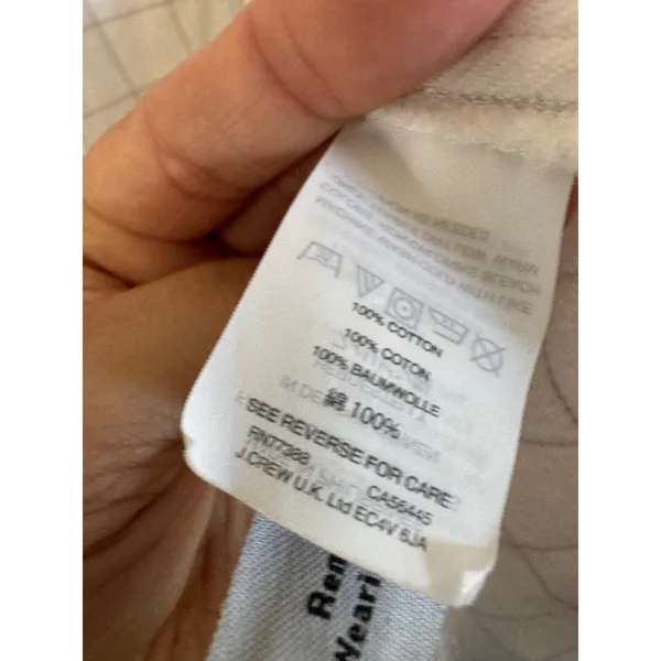 Madewell white plaid boyfriend flannel button up size xl - Image 6