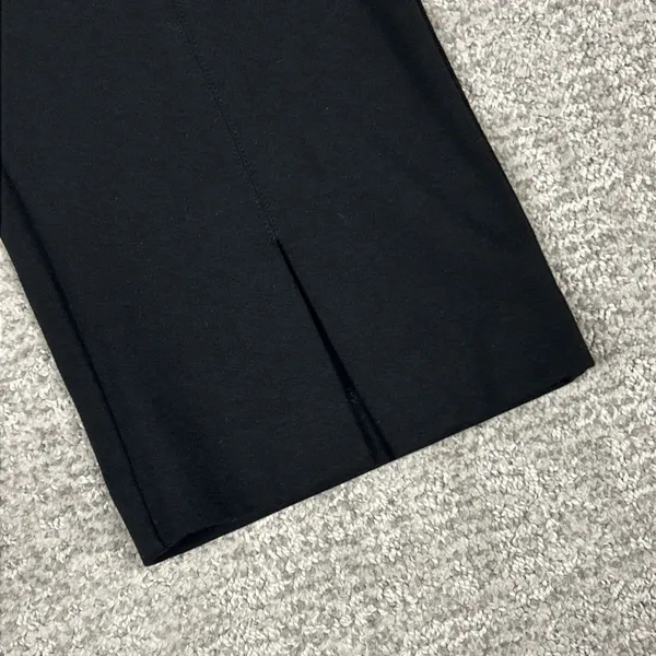 J McLaughlin Pants Womens 4 Black Straight Leg Stretch Ponte Ankle Slits Career - Image 5