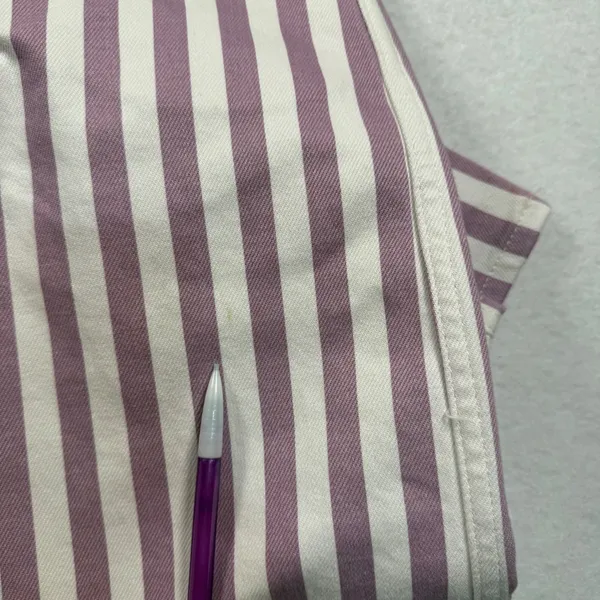 J Crew Everyday Wide Leg Ankle Jeans Womens 24 Purple Striped High Rise New - Image 15