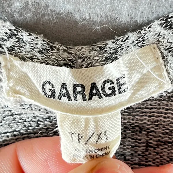 1196 |‎ Garage Grey Marled Knit Open Front Pocket Cardigan Sweater Women XS - Image 3