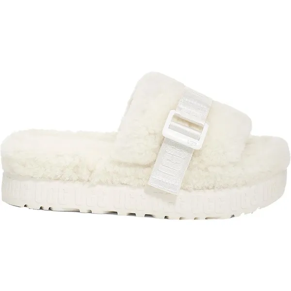 UGG Fluffita White Sheepskin Fluffy Sandals‎ - Image 2