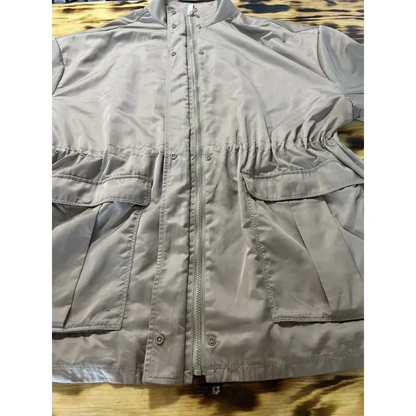 Fabletics Womens‎ Utility Parka Beige Wood Athletic Classic Athleisure Casual - Image 12