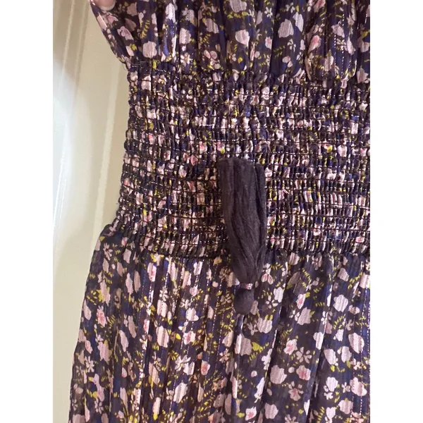 Ulla‎ Johnson Nyssa Silk Mini Dress Cocoa Burgundy Floral Size 4 - Image 8