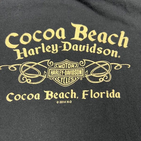Harley Davidson Women Large V Neck Short Sleeve Graphic T‎ Cotton 2016 Authentic - Image 4