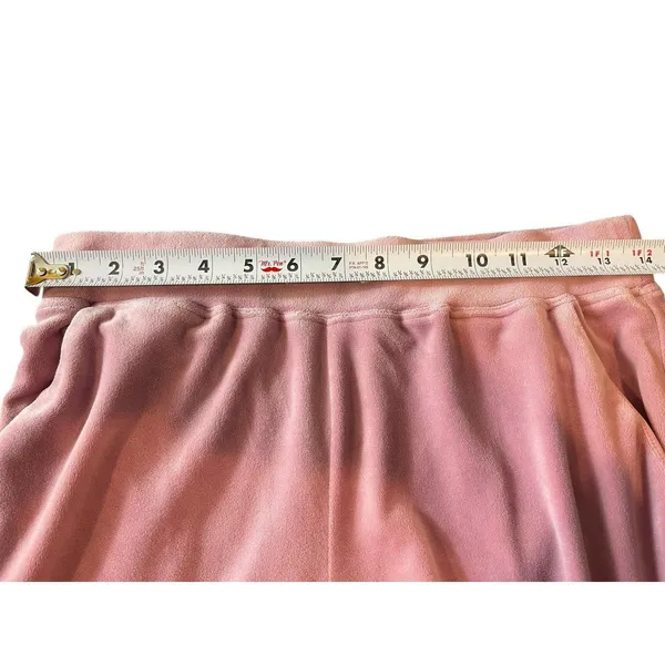 Juicy Couture Velour Dusty Rose Mauve Juicy Rhinestone Spell out Jogger Pants S - Image 12