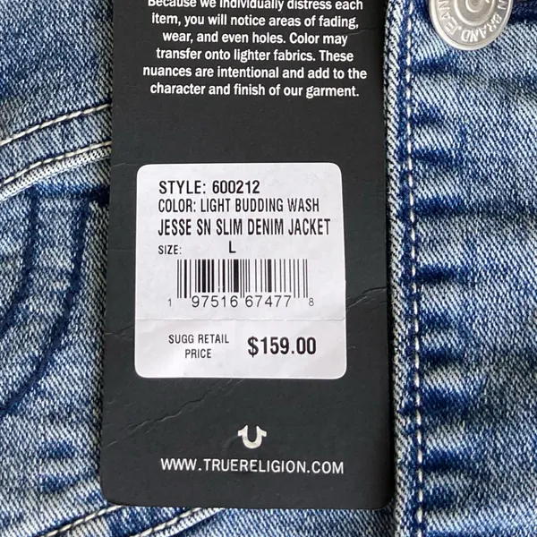 True Religion Blue Denim Jacket - Image 8